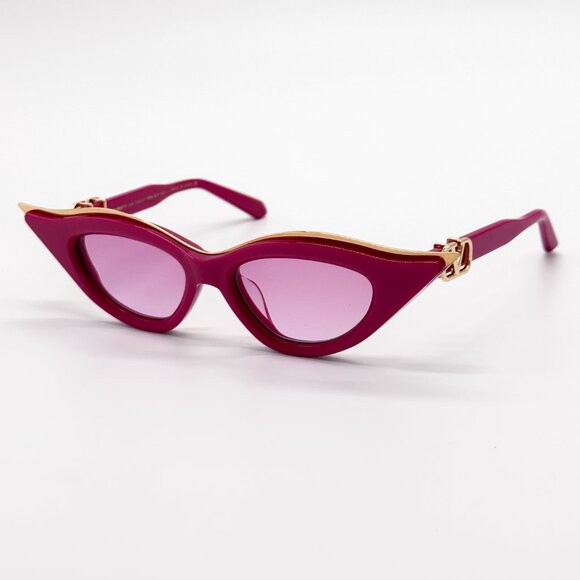 NEW VALENTINO V-GOLDCUT VLS-114D PINK WOMEN CAT EYE SUNGLASSES VALENTINO - Picture 3 of 11